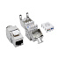 Патч-панель модульная 19", 1U, CAT6A, 24 порта RJ45 Кейстоун (Keystone), экранированная