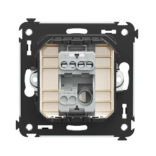 Выключатель одноклавишный в стену, Avanti, ванильная дымка