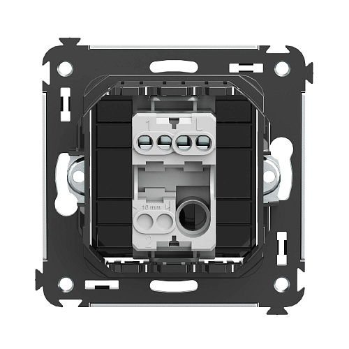 Кнопка одноклавишная в стену, Avanti, черный квадрат