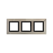 Рамка из металла 3 поста (6 мод.), Avanti, никелированная