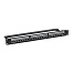 Патч-панель модульная 19", 1U, CAT6A, 24 порта RJ45 Кейстоун (Keystone), экранированная