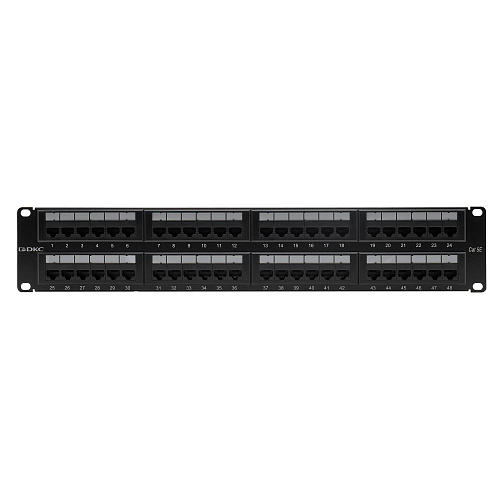 Патч-панель 19",2U,CAT5E, 48 портов RJ45, неэкранированная