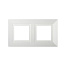 Рамка из металла 2 поста (4 мод.), Avanti, белая