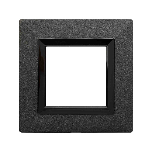 Рамка из металла 1 пост (2 мод.), Avanti, графитовая