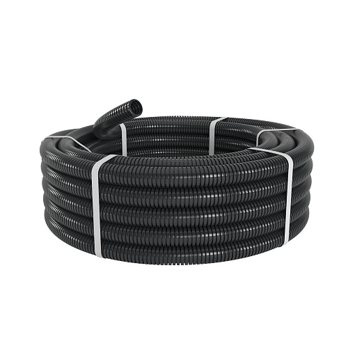 Труба ПА 6 гофр. DN36мм, ПВ-2, Dвн 36,3 мм, Dнар 42,5 мм, цвет чёрный