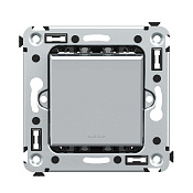 Переключатель одноклавишный в стену, Avanti, закаленная сталь