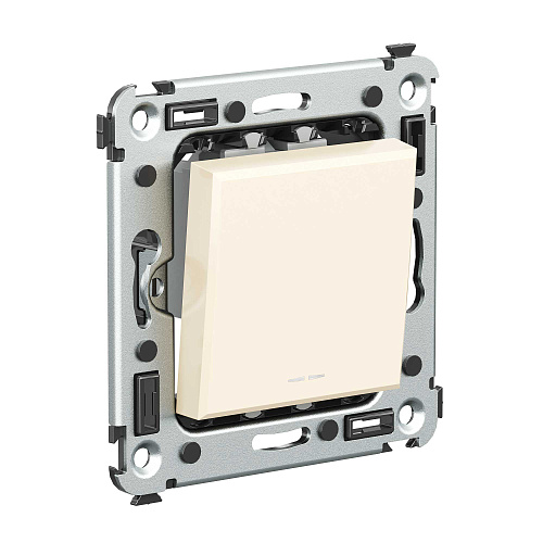 Инвертор одноклавишный в стену, Avanti, ванильная дымка