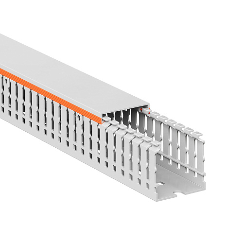 Короб перфорированный RLHF6 40x40, без галогенов, светло-серый
