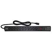 Блок распределения питания (PDU) 0U 10A с индикацией и защитой, Вых:11 С13, Вх:С14