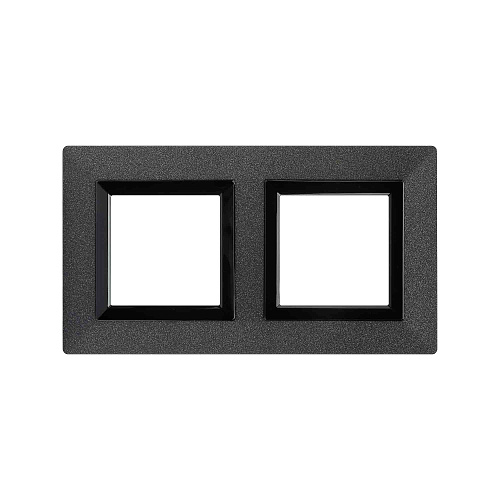Рамка из металла 2 поста (4 мод.), Avanti, графитовая