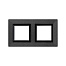 Рамка из металла 2 поста (4 мод.), Avanti, графитовая
