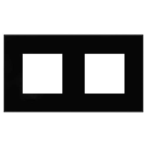 Рамка 2 поста (4 мод.), Avanti, черный квадрат