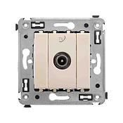 Розетка TV проходная в стену, Avanti, ванильная дымка