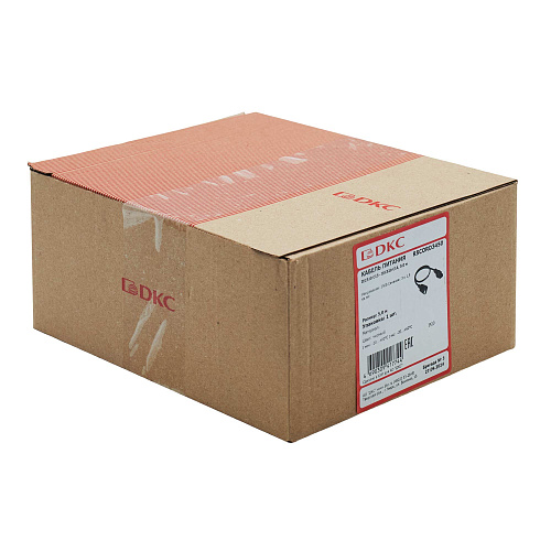 Кабель питания DKC, IEC320 C13 - IEC320 C14, 5,0м, 3х1,5мм