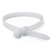 Хомут P6.6 с монтажным отверстием M4, белый, 3,6x156