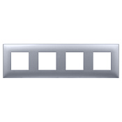 Рамка 4 поста (8 мод.), Avanti, закаленная сталь
