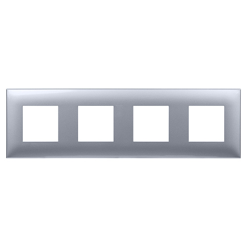 Рамка 4 поста (8 мод.), Avanti, закаленная сталь