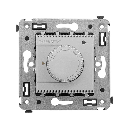 Термостат для теплых полов в стену, Avanti, закаленная сталь