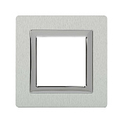 Рамка из алюминия 1 пост (2 мод.), Avanti, серая