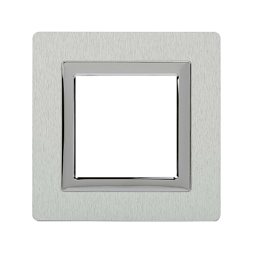 Рамка из алюминия 1 пост (2 мод.), Avanti, серая