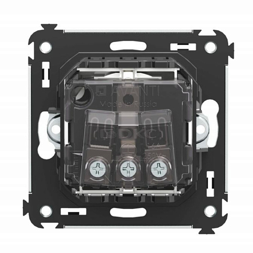 Розетка в стену, 2P+E, с з/ш, Avanti, белое облако