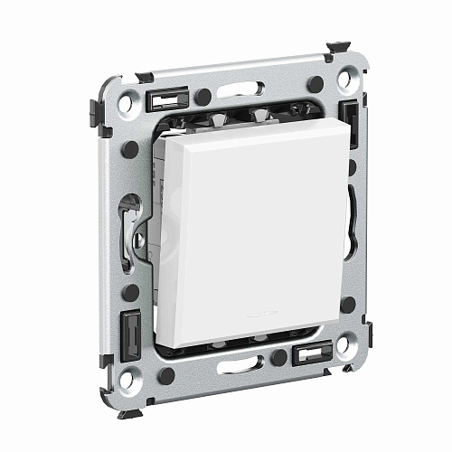 Выключатель одноклавишный в стену, Avanti, белое облако