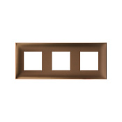 Рамка 3 поста (6 мод.), Avanti, золотистый жемчуг