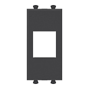 Адаптер без шторки для Кейстоун (Keystone), Avanti, черный матовый, 1 модуль