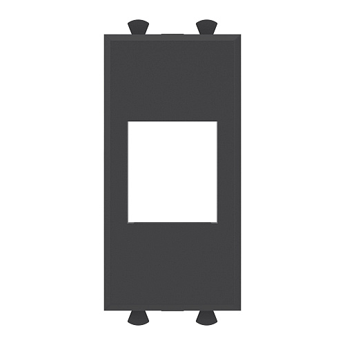 Адаптер без шторки для Кейстоун (Keystone), Avanti, черный матовый, 1 модуль