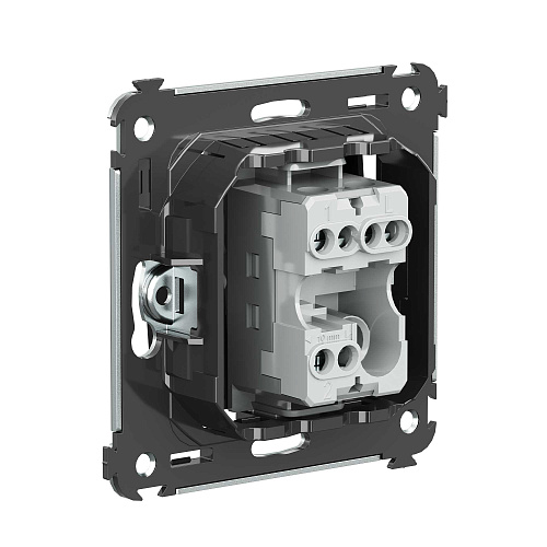 Переключатель одноклавишный в стену, Avanti, черный матовый