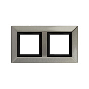 Рамка из металла 2 поста (4 мод.), Avanti, никелированная