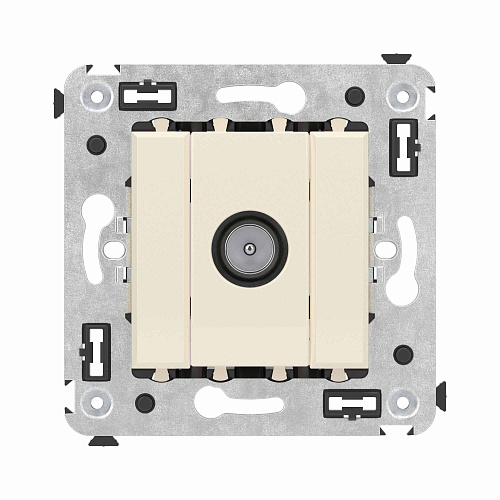 Розетка TV оконечная в стену, Avanti, ванильная дымка