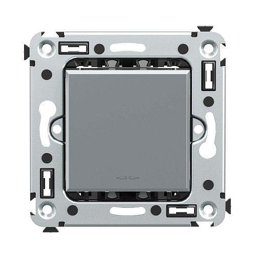 Кнопка одноклавишная в стену, Avanti, закаленная сталь