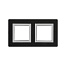 Рамка из алюминия 2 поста (4 мод.), Avanti, черная