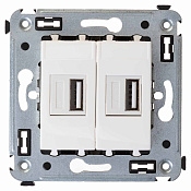 USB зарядное устройство в стену, Avanti, белое облако, 2.1А