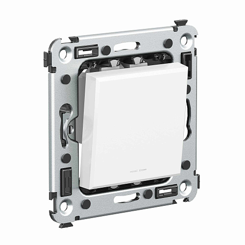 Инвертор одноклавишный в стену, Avanti, белое облако