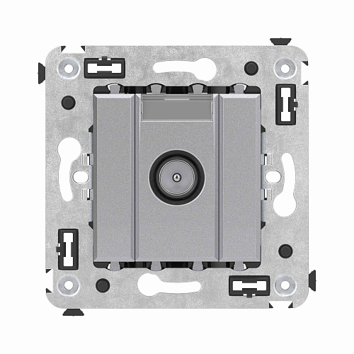 Розетка TV оконечная в стену, Avanti, закаленная сталь