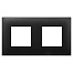 Рамка 2 поста (4 мод.), Avanti, черный матовый