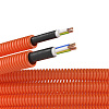 Электротруба ПНД гибкая гофр. д.16мм, цвет оранжевый, с кабелем ВВГнг(А)-LS 3х2,5мм² РЭК 