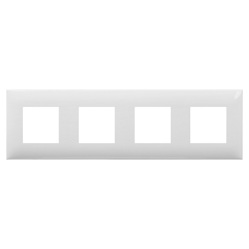 Рамка 4 поста (8 мод.), Avanti, белое облако