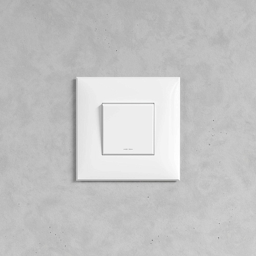 Выключатель одноклавишный в стену, Avanti, белое облако