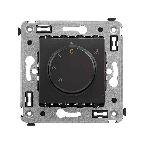 Механизм управления вентиляторами в стену, Avanti, черный матовый