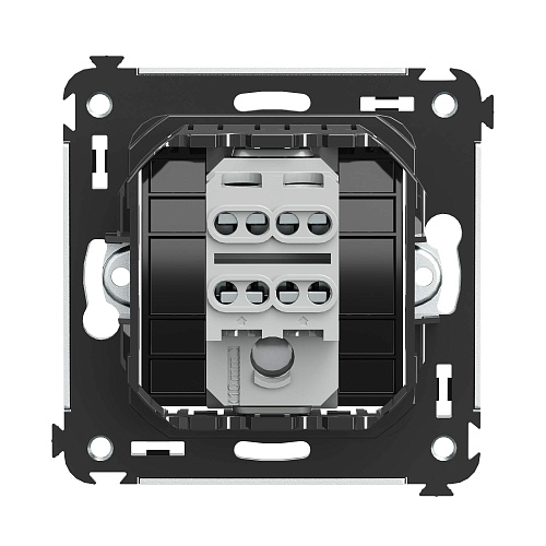 Инвертор одноклавишный в стену, Avanti, черный квадрат