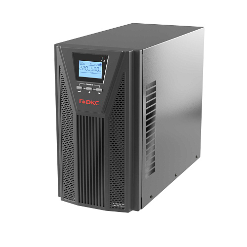 Онлайн ИБП ДКС серии Смолл Тауэр (Small Tower), 3000 ВА/2700 Вт, клеммы, EPO, USB, RS-232, RJ45, з/у 1А, 8 x 7 Ач