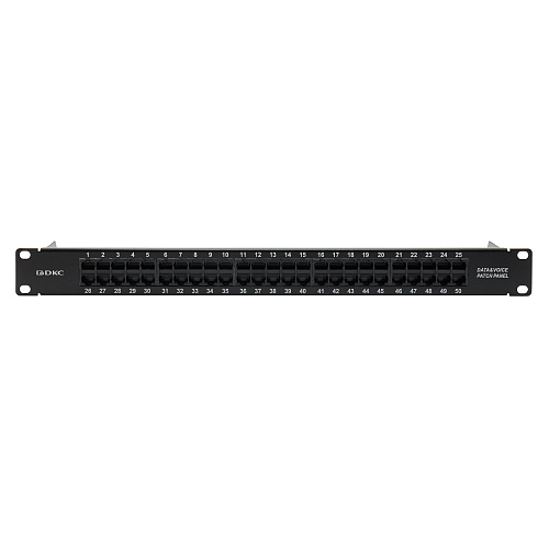 Патч-панель телефонная 19",1U,CAT3, 50 портов RJ45