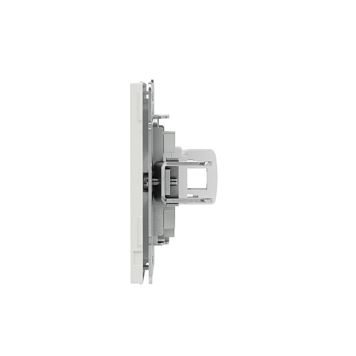 Компьютерная розетка RJ-45 без шторки, кат.6А одинарная,KANT, белый песок