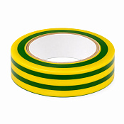 Лента изоляционная ПВХ 19x0,15 20м в рулоне желто-зелёная