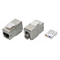 Модуль Кейстоун (Keystone) RJ45 CAT 6 экранированный (STP), 180 градусов, Toolless, серебристый