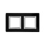 Рамка из натурального стекла 2 поста (4 мод.), Avanti, черная